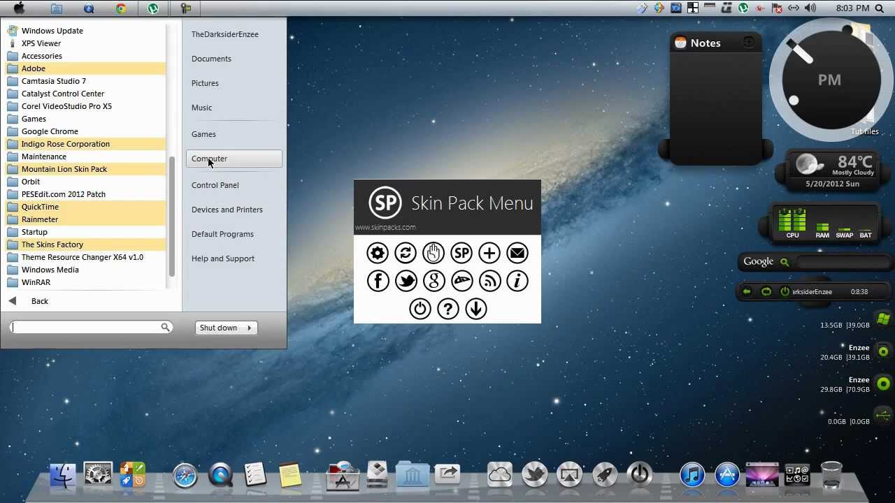 Mac os x lion theme for windows 7 free download free